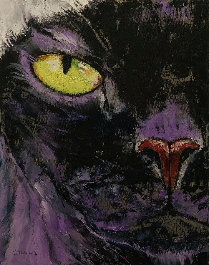 Black Sphynx Painting by Michael Creese