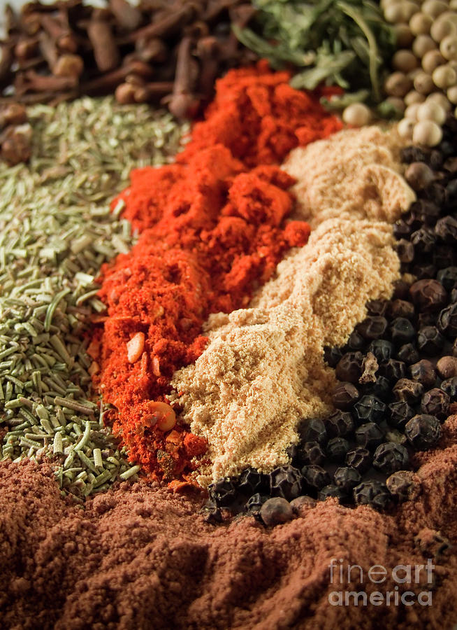 Tea Photograph - Spices background by Jelena Jovanovic