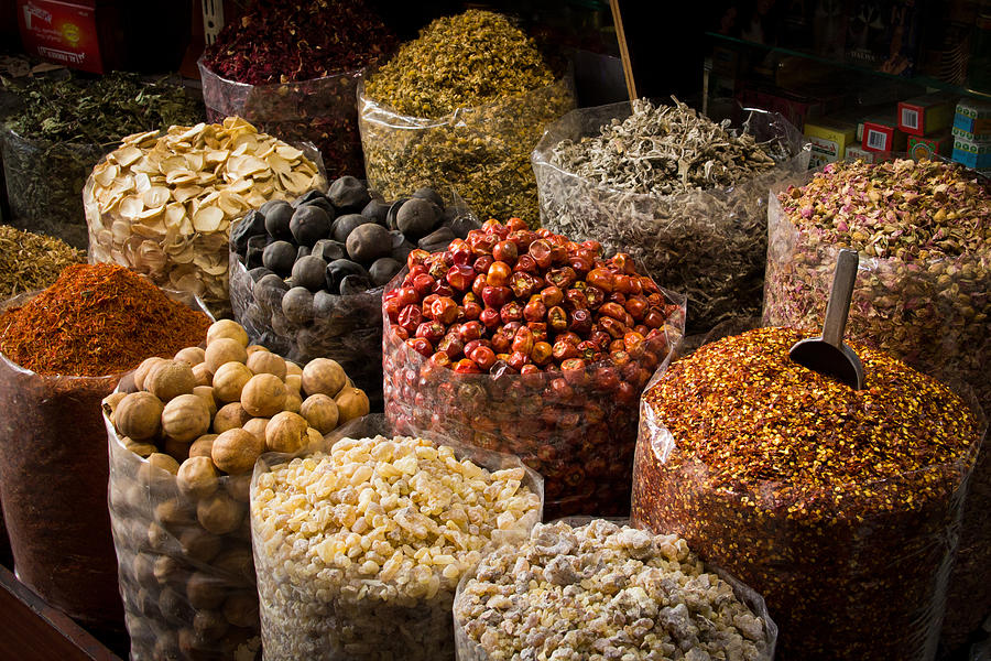 Spices in Dubai - The Spice Market Photograph by Alex Berger / VirtualWayfarer.com