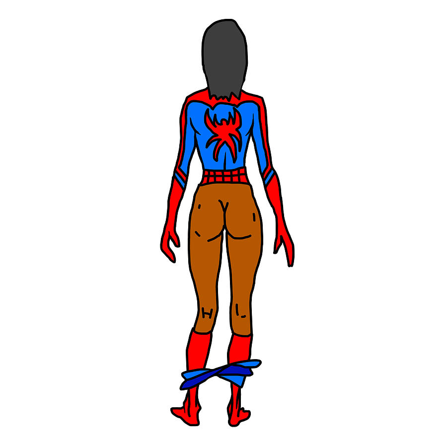 Spider Girl Butt Drawing By Super Rare Butts Fine Art America