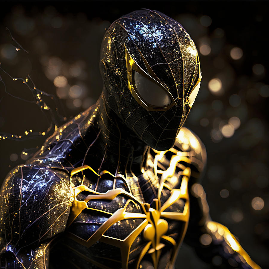 Spider-Man Black And Yellow Digital Art by PlayGround ArtWork - Pixels