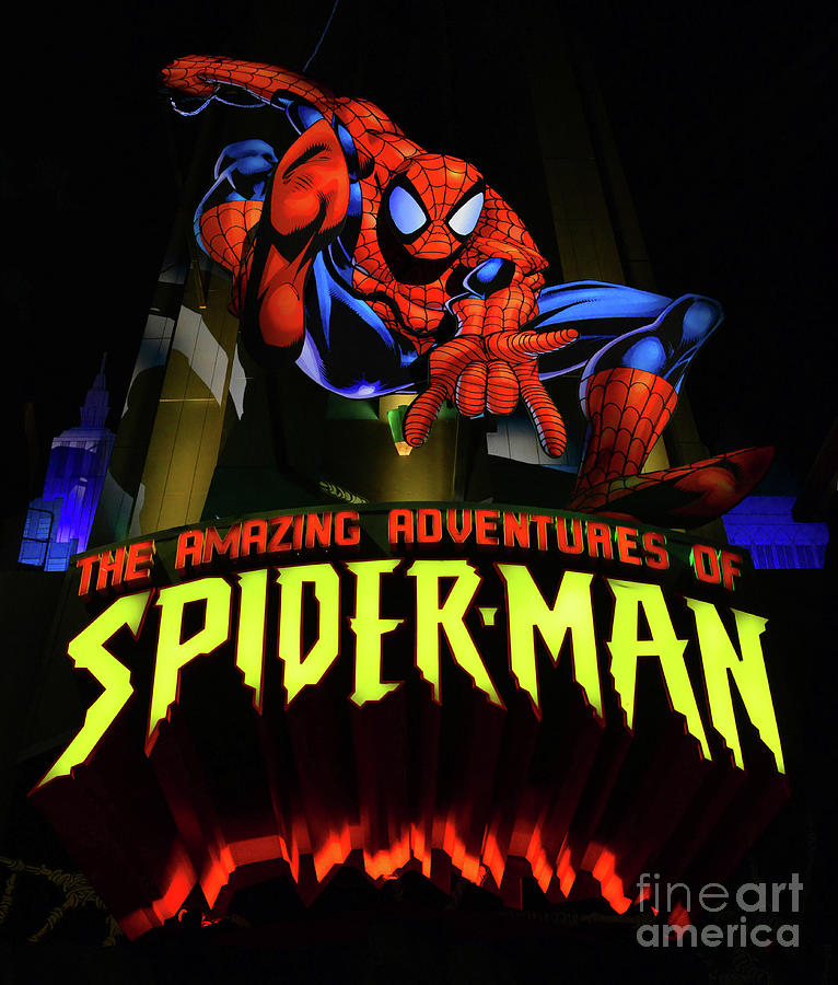 Spider Man Entrance Signage Photograph