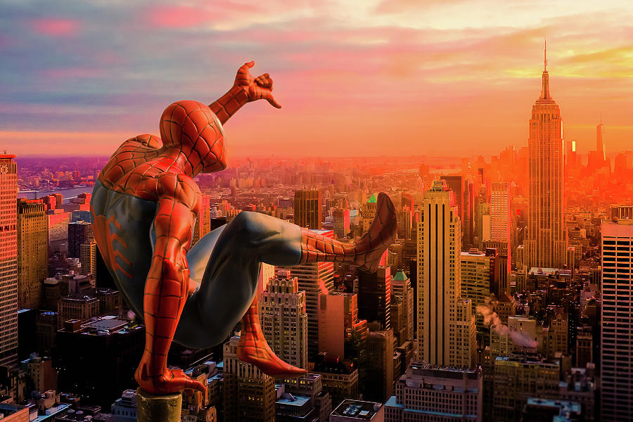 Spider-Man - Sunset in New York  Photograph by Blindzider Photography