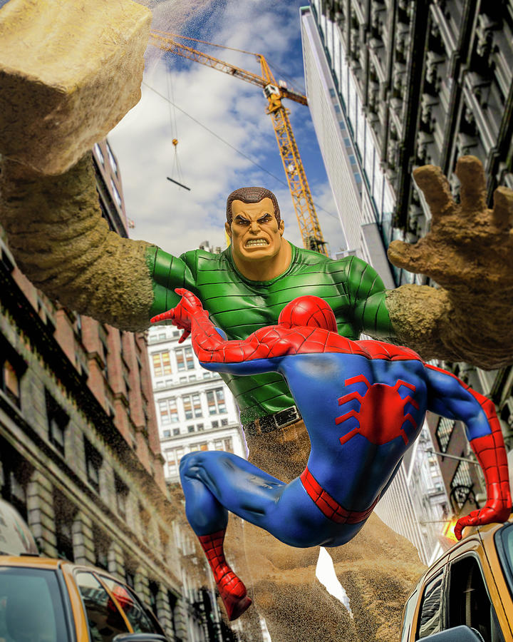 Spider-Man vs. Sandman Photograph by Blindzider Photography