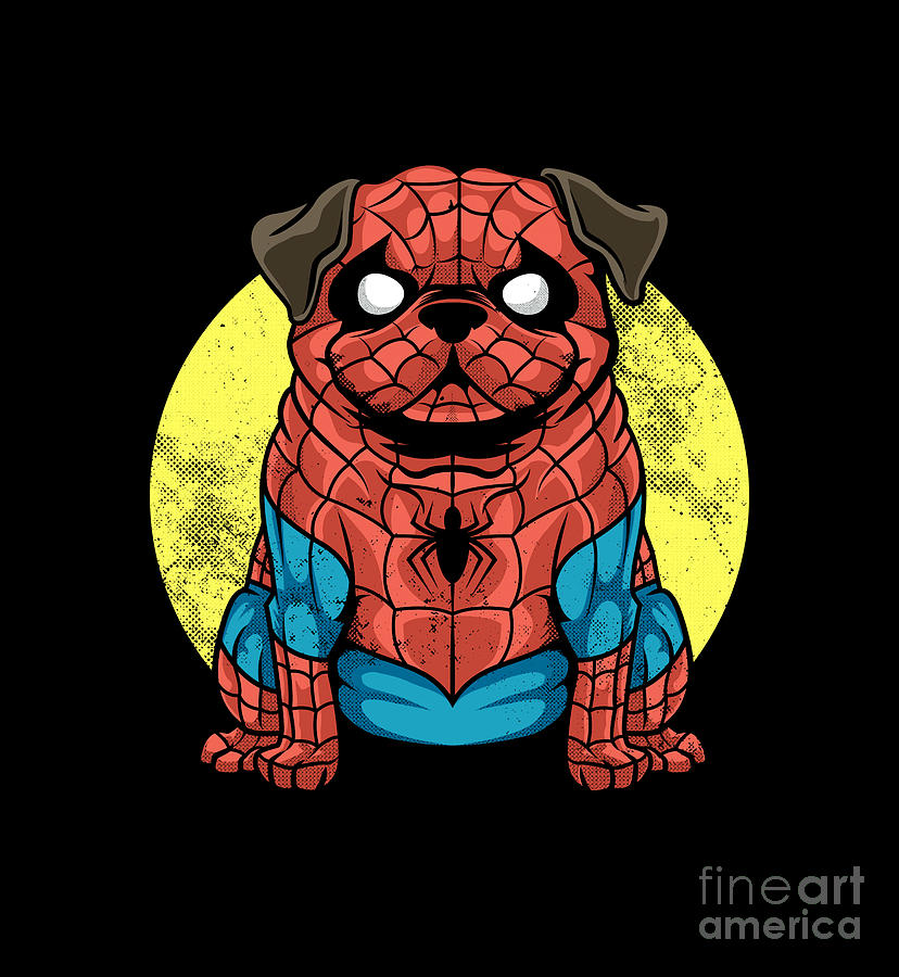 Spider Pug Astonishing Spidey Showdowns Digital Art by Hayley Mackenzie ...