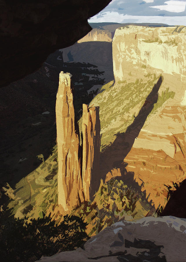 Spider Rock Cutout Series Photograph by JustJeffAz Photography
