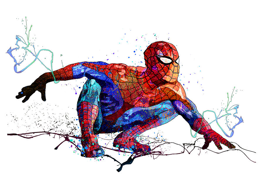 Spiderman 01 Mixed Media by Miki De Goodaboom
