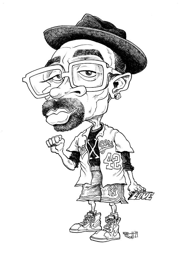 Spike Lee Drawing by Mike Scott