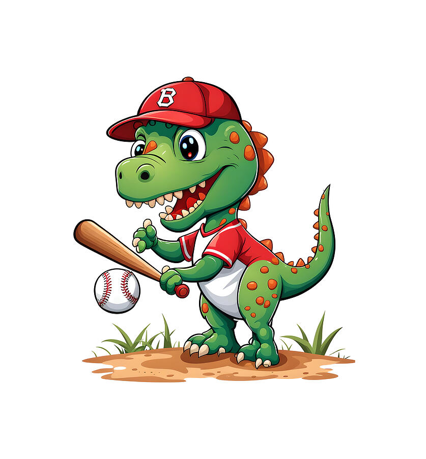 Spike the Dinosaur of Summer Digital Art by Freddy B