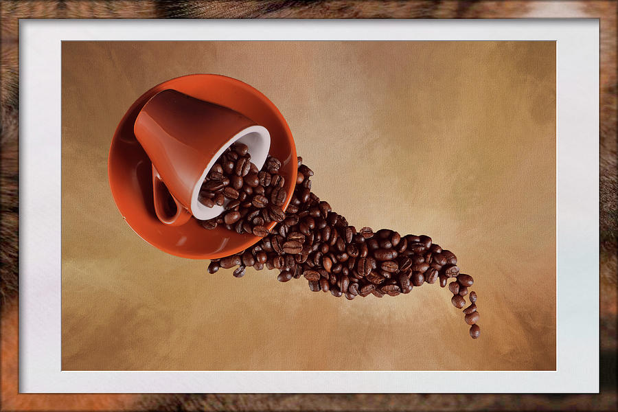 Spill The Coffee Beans Framed Photograph by Judy Vincent