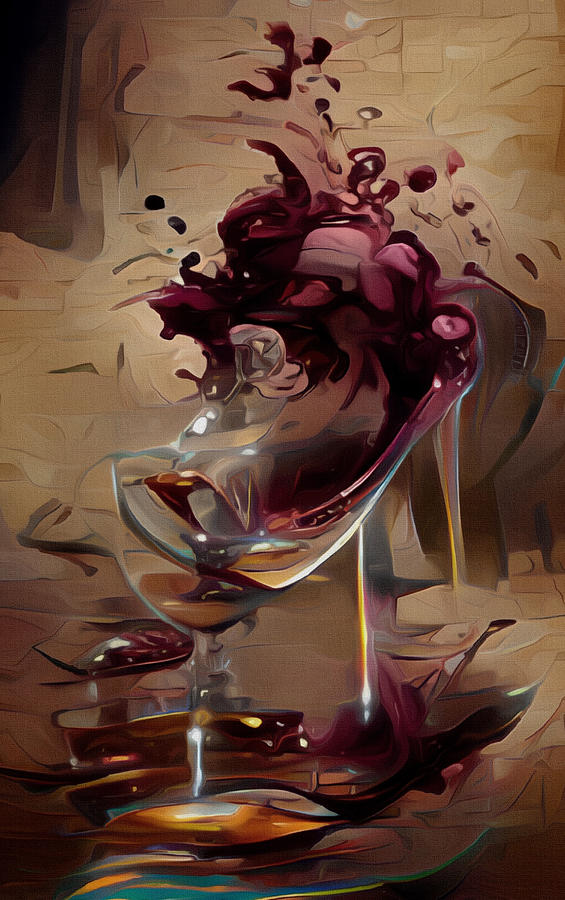 Spilled Wine Digital Art by Michelle Hoffmann Spilled Wine Digital Art by Michelle Hoffmann