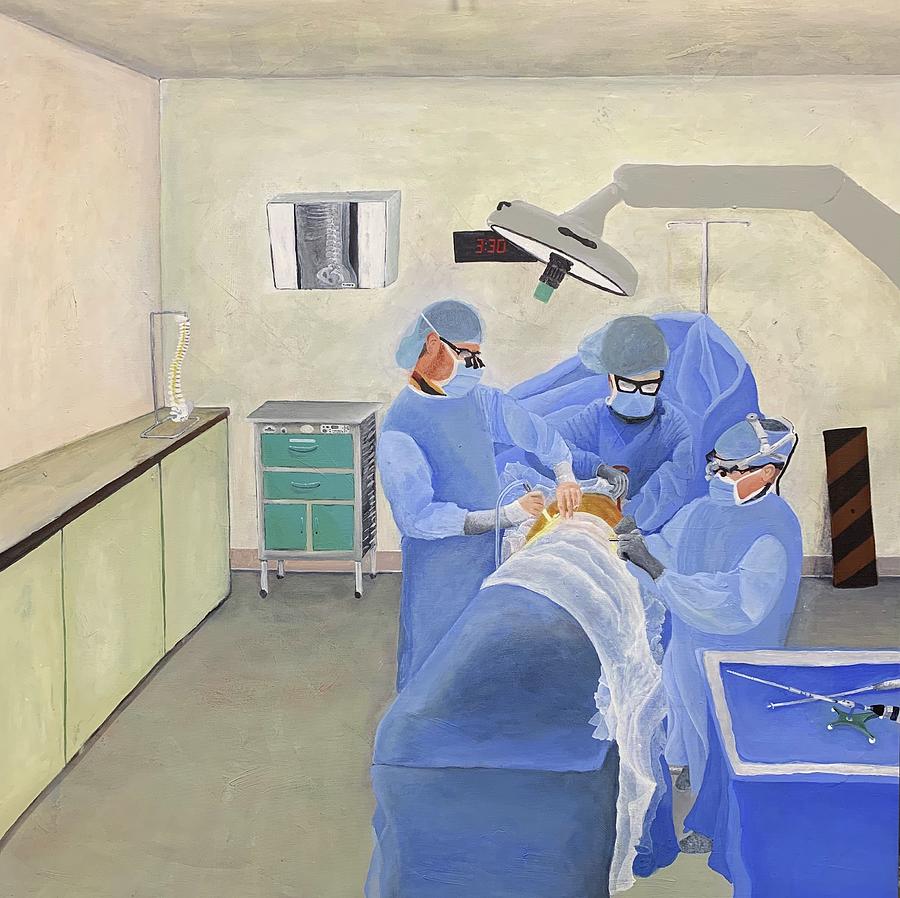 Spinal Surgery Painting by Sara Young