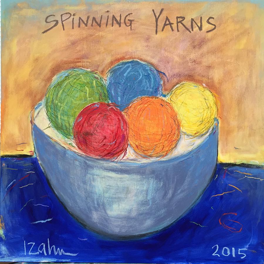 Spinning Yarns Mixed Media by Lynda Zahn