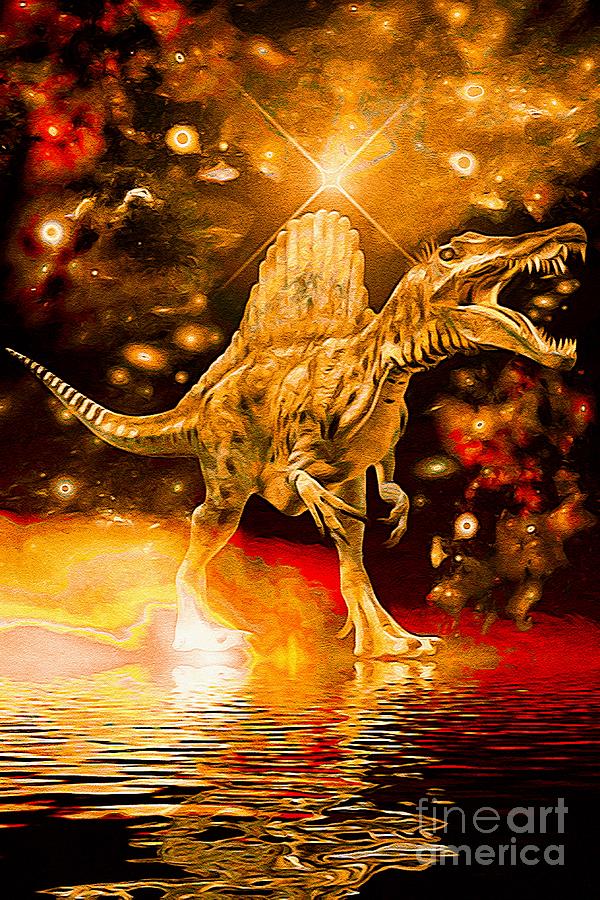 Spinosaurus Dinosaur Digital Artwork 03 Digital Art by Douglas Brown