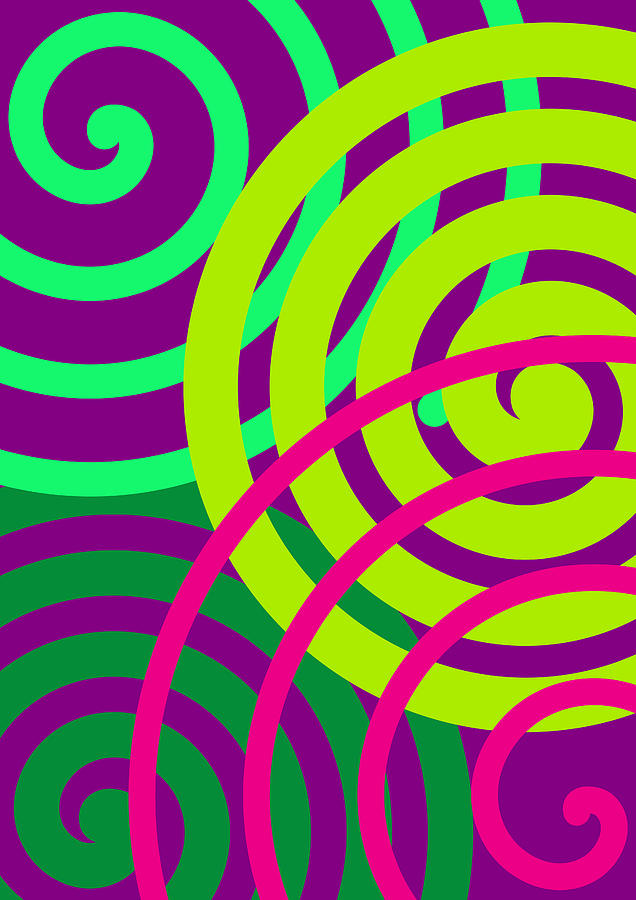 Spiral Color Study 56 Digital Art