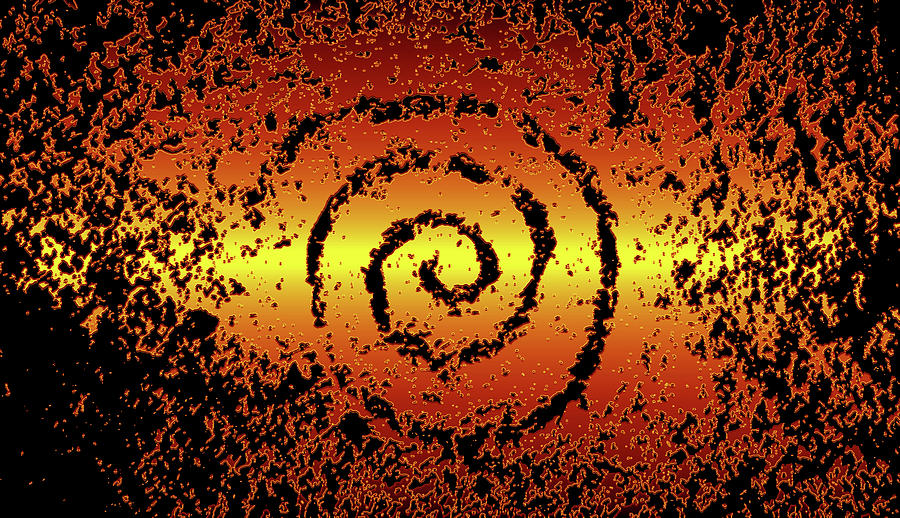 Spiral Petroglyph Southwestern Usa Mixed Media
