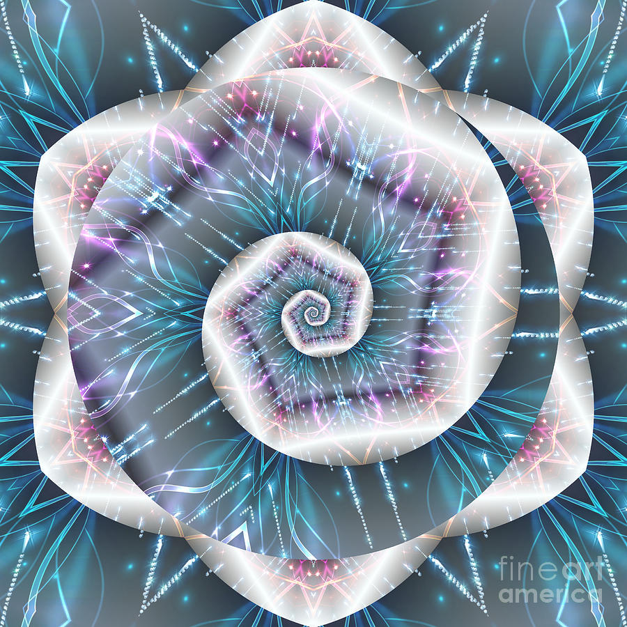 Spiral Rosette  Digital Art by Rachel Hannah