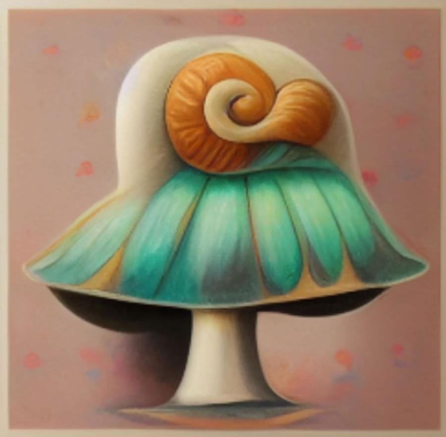 Spiral Shroom Digital Art by Vicki Noble