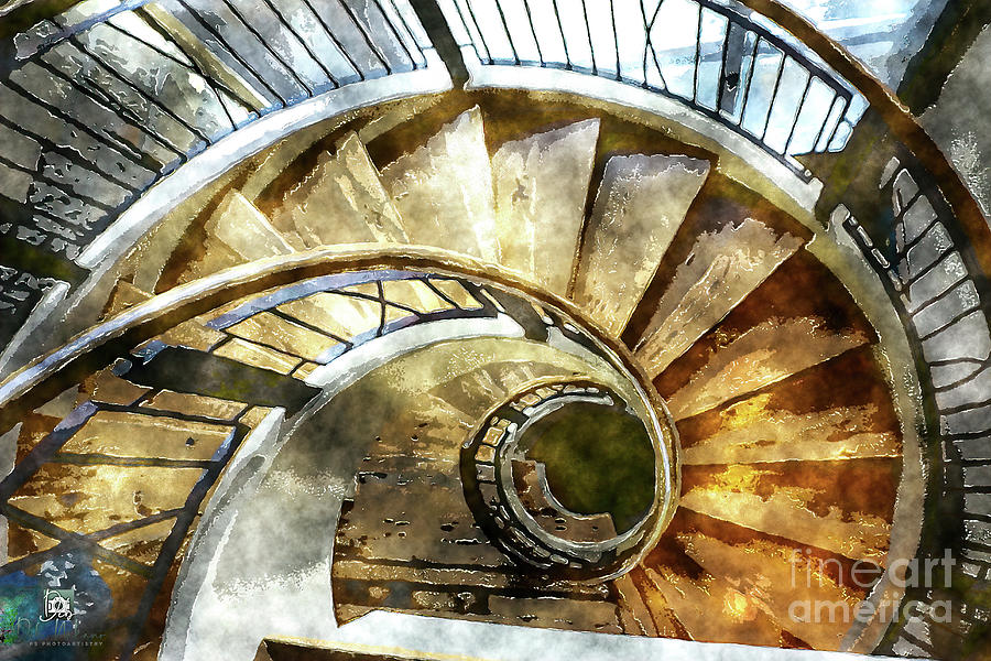 Spiral Staircase Digital Art by Deb Nakano