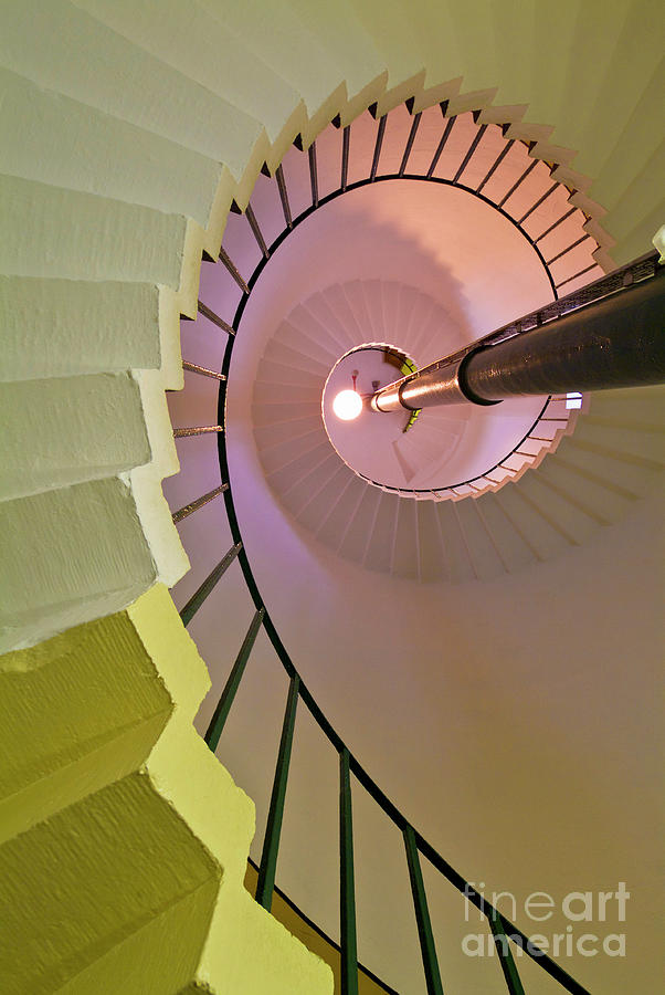 Spiral staircase inside Flamborough Lighthouse, Yorkshire, England Photograph by Neale And Judith Clark