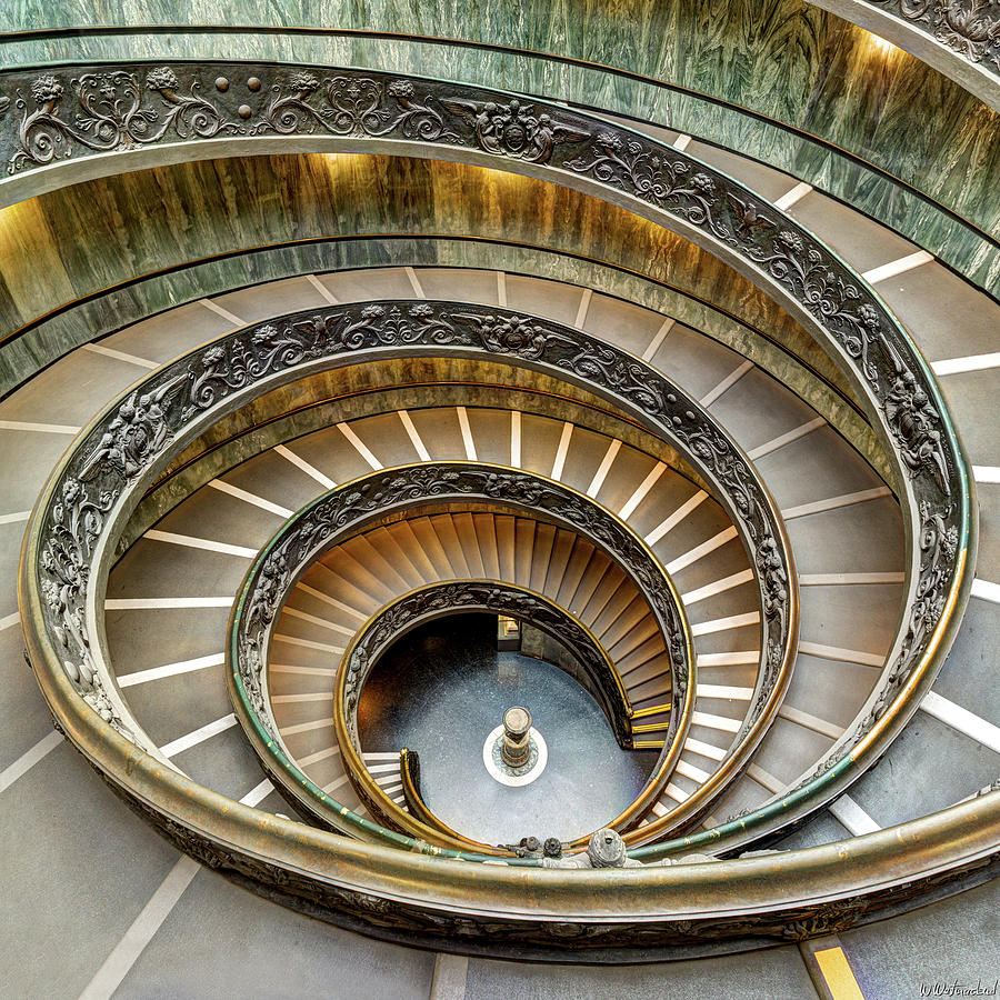 Spiral Staircase Revisited - Square version Photograph by Weston Westmoreland