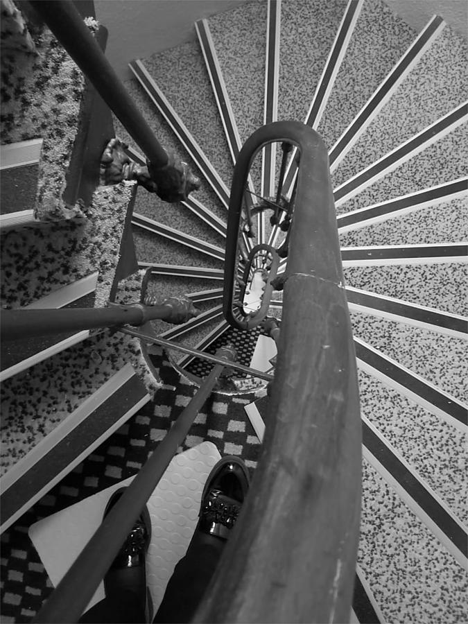 Spiral Staircases Paris Black and White KN67 Digital Art by Art Inspirity
