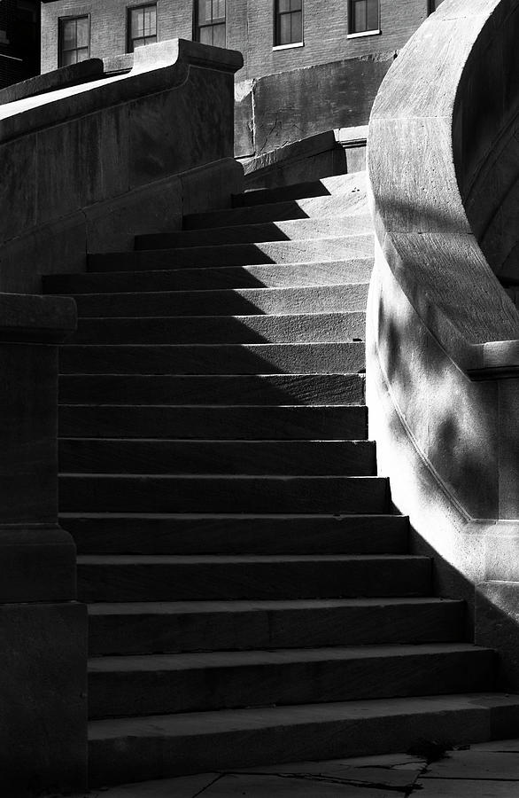 Spiral stairs and shadows Photograph by Charles Floyd