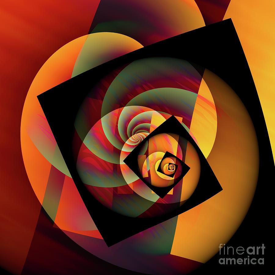 Spirals And Curves Abstract - 3 Digital Art by Philip Preston