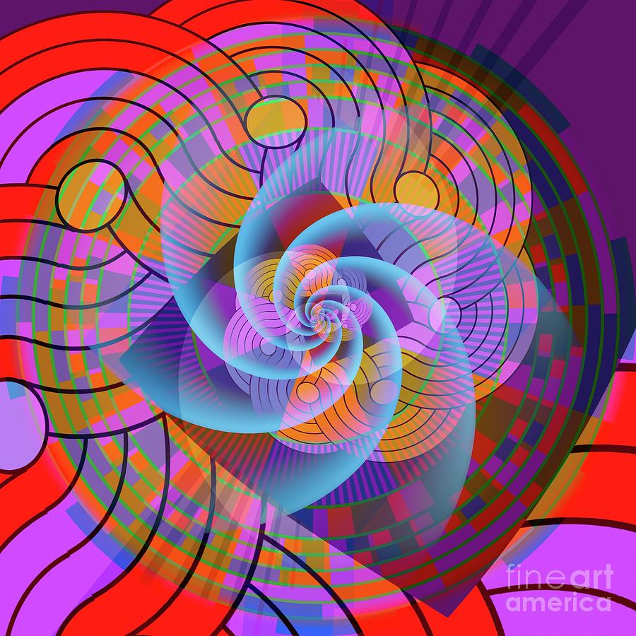 Spirals And Curves Abstract - 4 Digital Art by Philip Preston