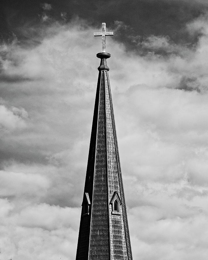 Spire and Cross 2, Grace Episcopal Church, Madison,WIsconsin Photograph by Steven Ralser
