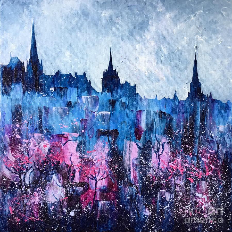 Spires and Steeples of Edinburgh Painting by Pam Mckenzie - Fine Art ...