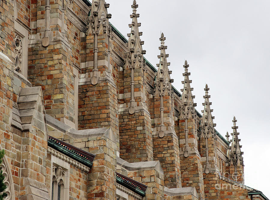 Spires on the Rosary Cathedral Toledo Ohio 9318 Photograph by Jack Schultz