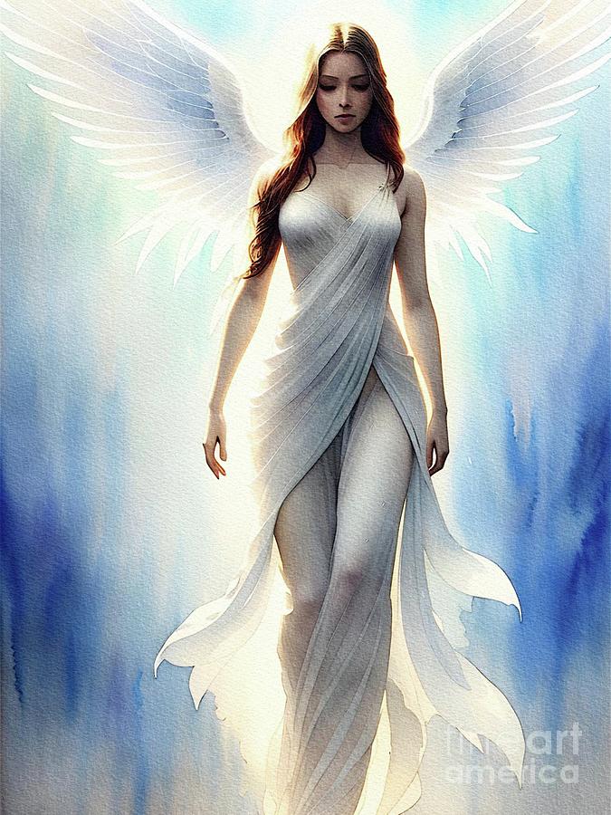 Spirit Angel Painting by Sarah Kirk - Fine Art America