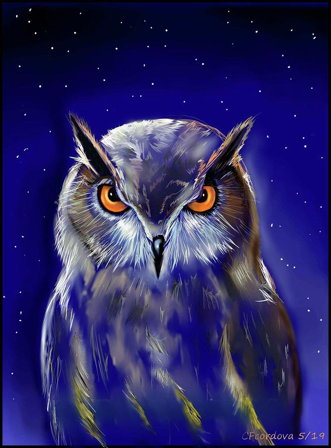 Spirit Animal Collection-Owl Digital Art by Carmen Cordova