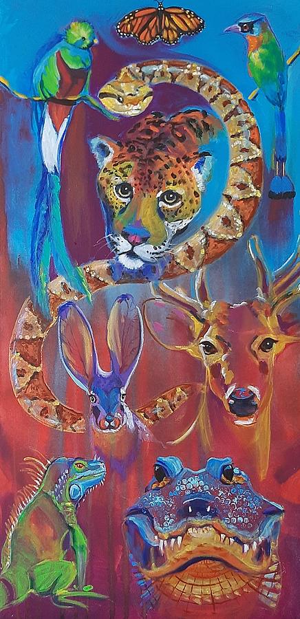 Spirit Animals of the Maya Painting by Kaytee Esser