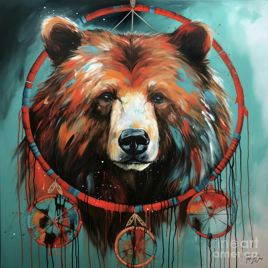 Spirit Bear Painting by Tina LeCour