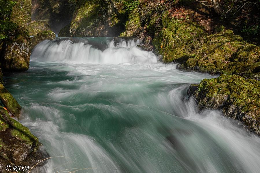 Spirit Falls at eye level. Photograph by Randy D Morrison - Pixels