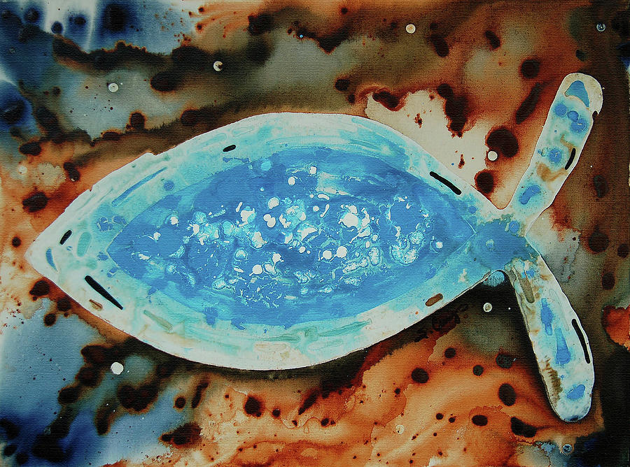 Fish Painting - Spirit  - Fish Art By Sharon Cummings by Sharon Cummings