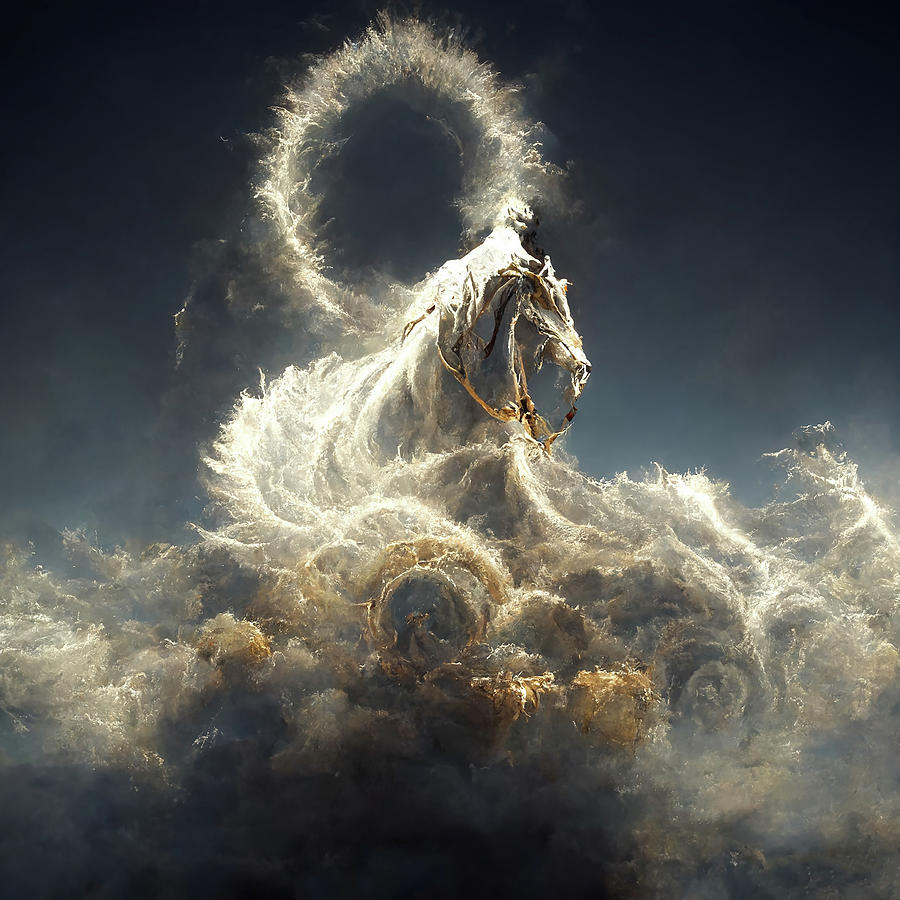 Spirit Horse In The Cloudscape Photograph by Alex Grichenko