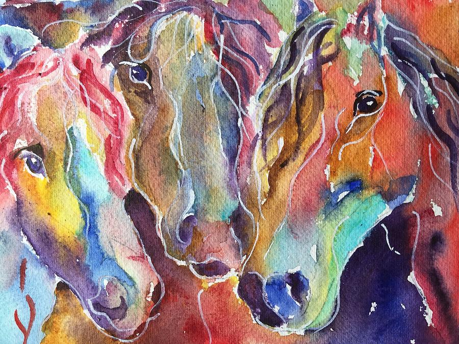 Spirit Horses Painting By Corynne Hilbert - Fine Art America