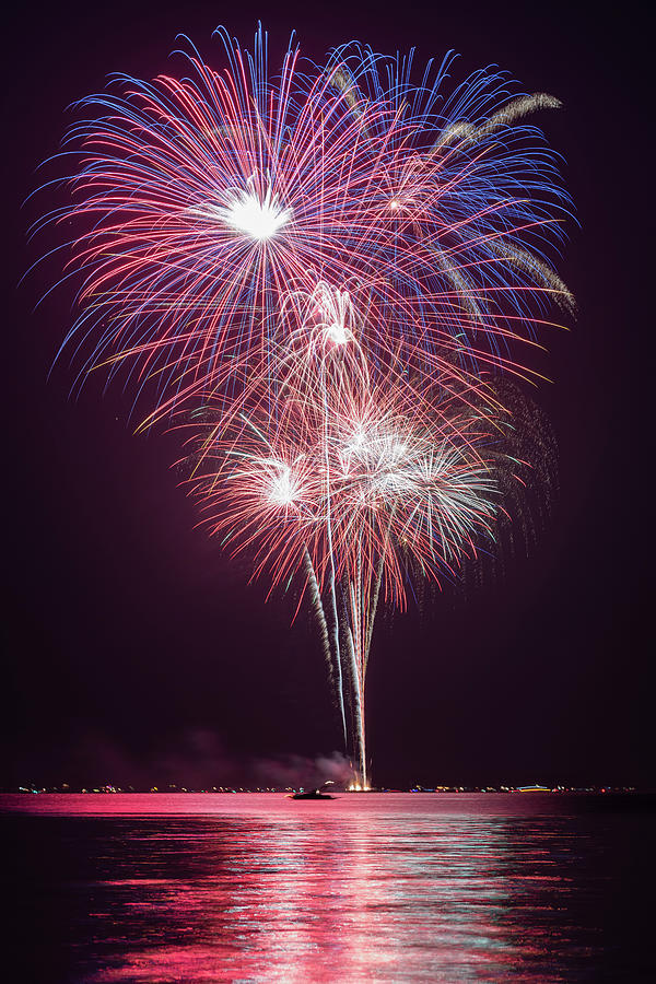 Spirit Lake Iowa Fireworks Photograph by Ben Ford Fine Art America