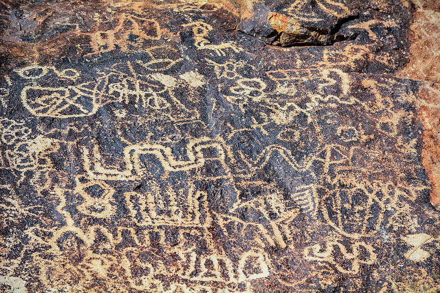 Spirit Mountain Petroglyphs Lake Mead National Park Photograph by Kyle Hanson