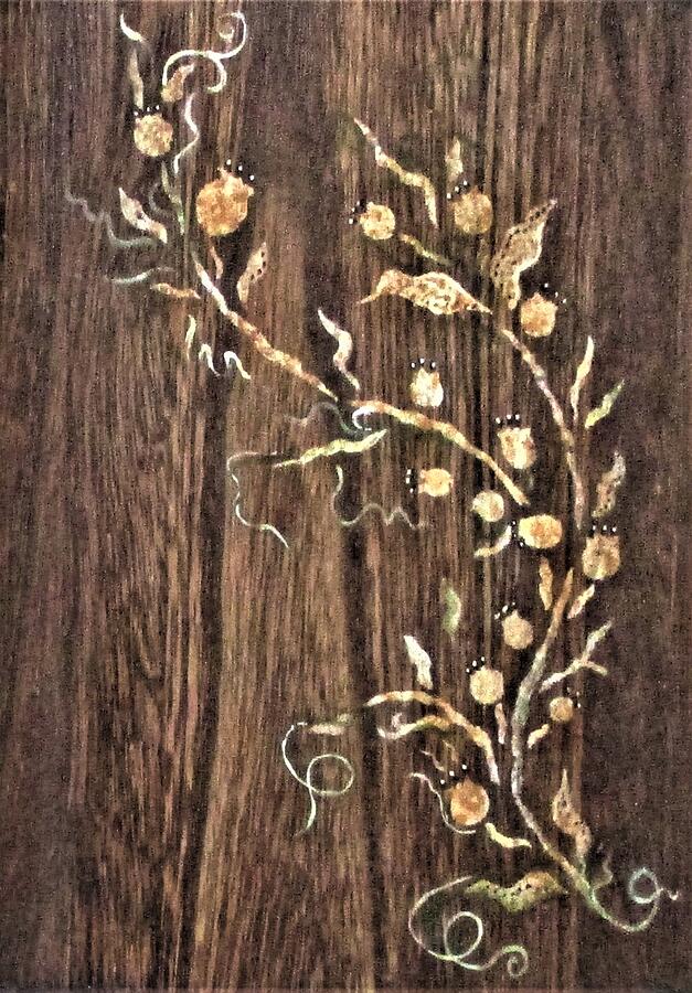 Lily Of The Valley Inlaid Flower Vine Painting by Lynn Raizel Lane