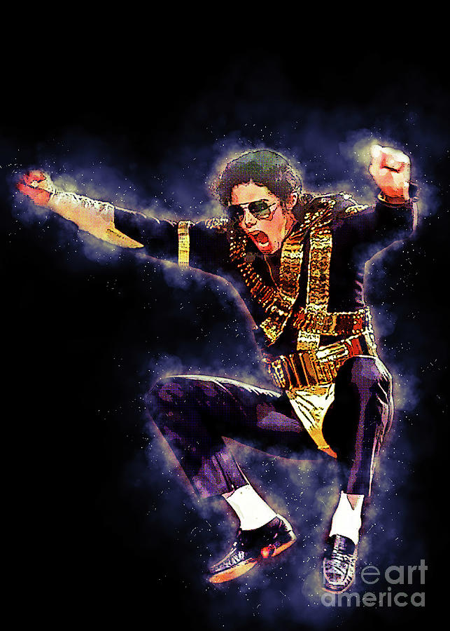 Spirit of Michael Jackson Jump Digital Art by Gunawan RB