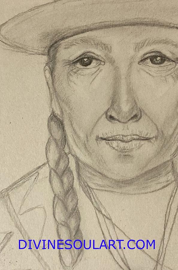 Spirit of Mountain Woman Drawing by Carmen Cordova