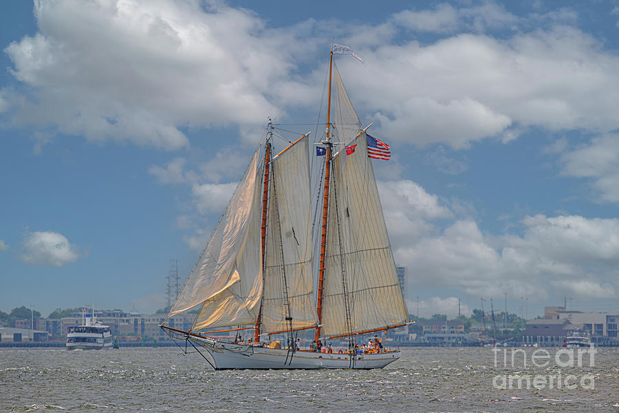 Spirit of South Carolina - Tall Ship Sailing Photograph by Dale Powell