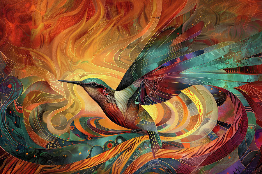 Spirit Of The Hummingbird #3 Digital Art by Ron Weathers Spirit Of The Hummingbird #3 Digital Art by Ron Weathers