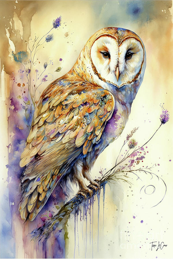 The Spirit Owl Painting by Tina LeCour