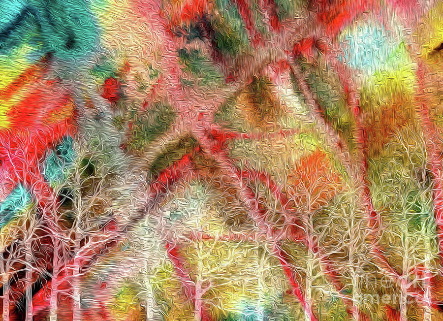 Spirit Trees  Mixed Media by Toni Somes