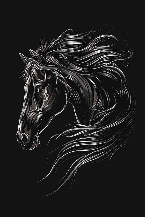 Spirited Stallion Digital Art by Athena Mckinzie